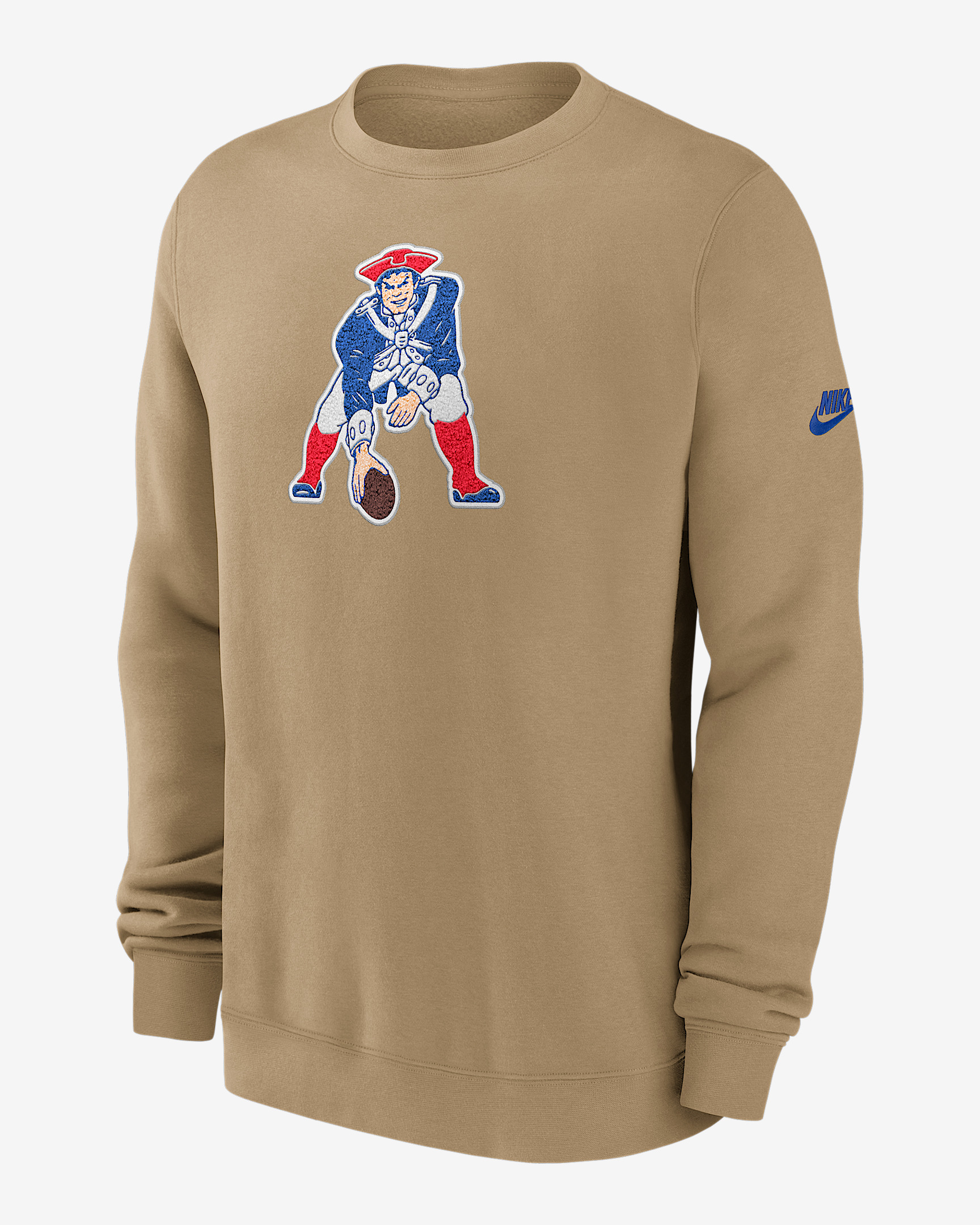 New England Patriots Swing Pass Rewind Club Men's Nike NFL Pullover Crew - 1