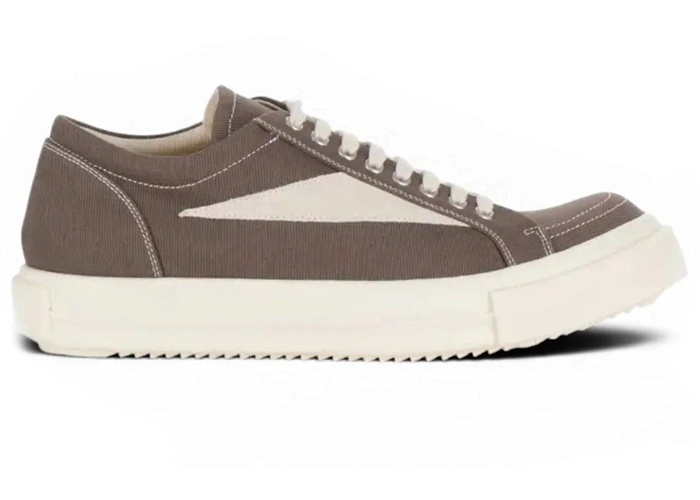 Rick Owens Vintage Sneaks Dust Milk Overdyed Denim Suede - 1