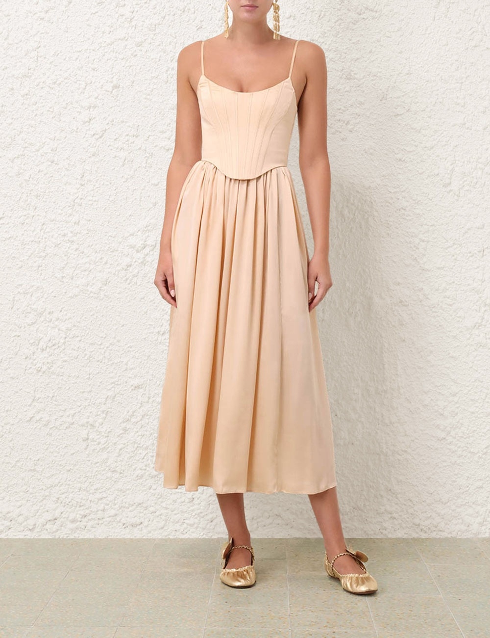 Zimmermann SILK CORSET DRESS - 7960DRS24SAN | REVERSIBLE