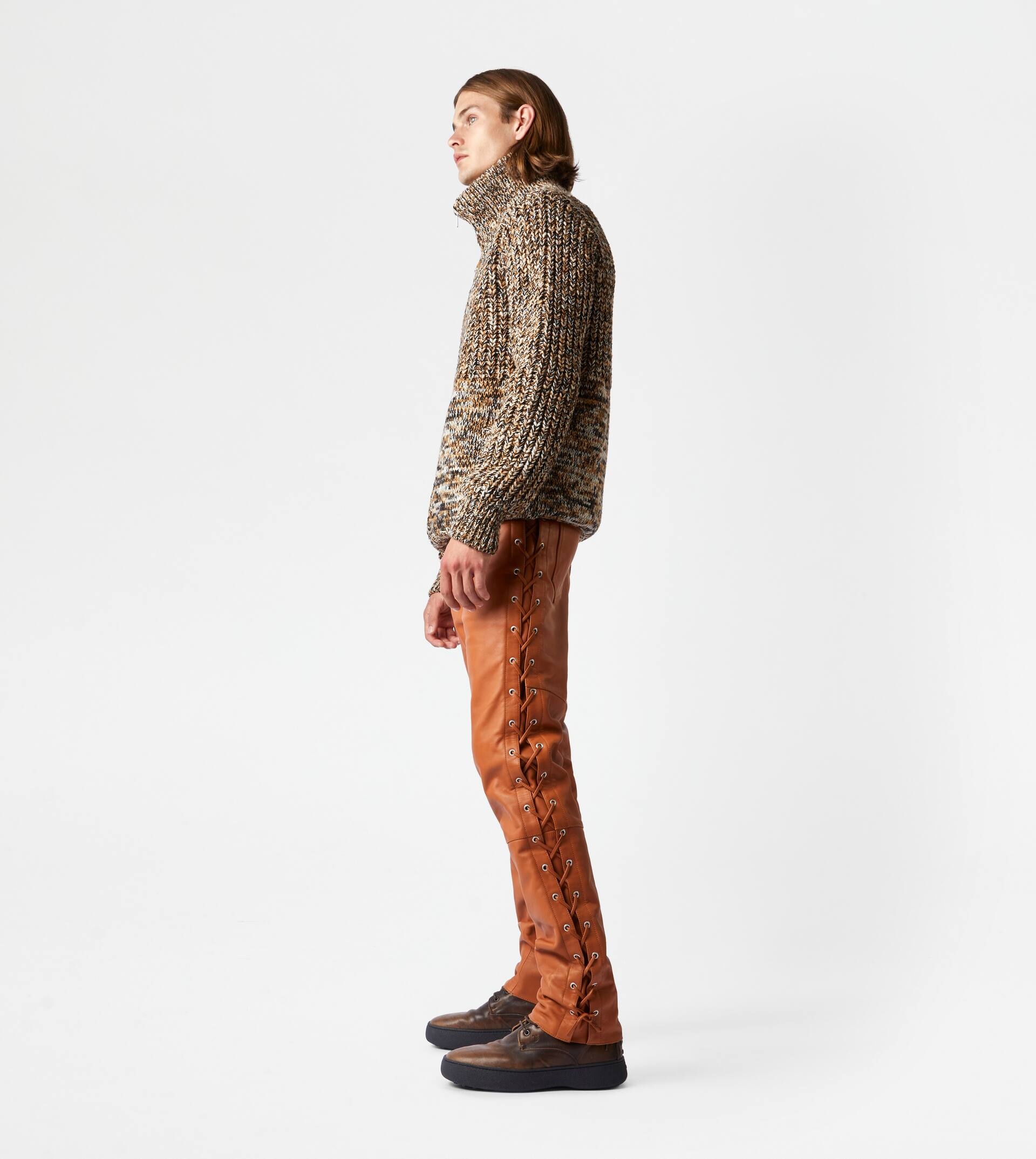 MOULINÉ ZIPPED CARDIGAN - BROWN - 4