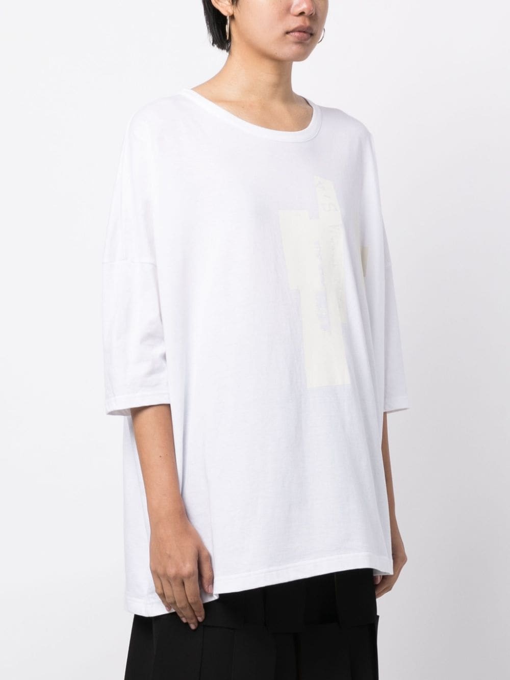 Block-print cotton T-shirt - 3