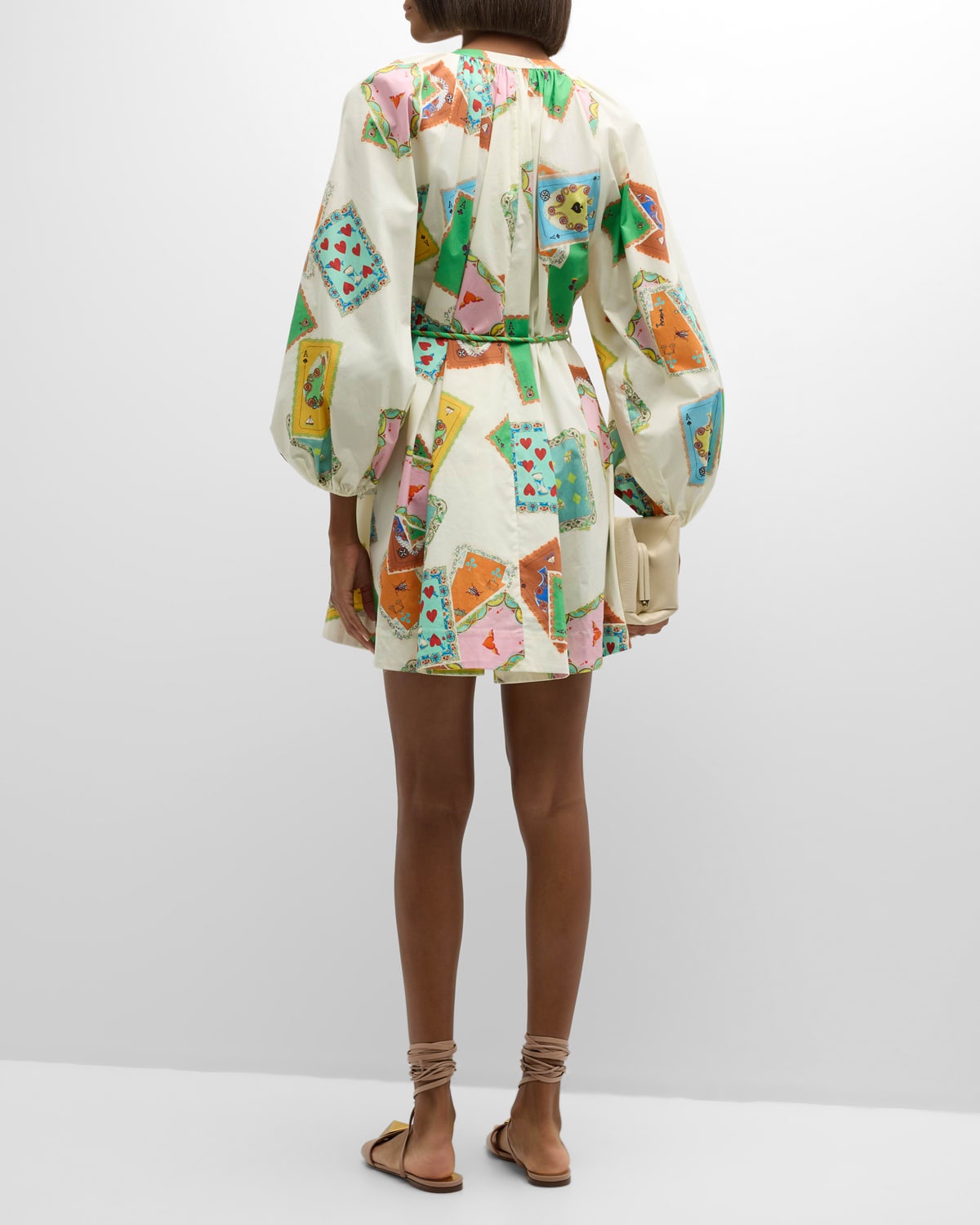 Rummy Long-Sleeve Multicolor Print Organic Cotton Mini Dress - 4