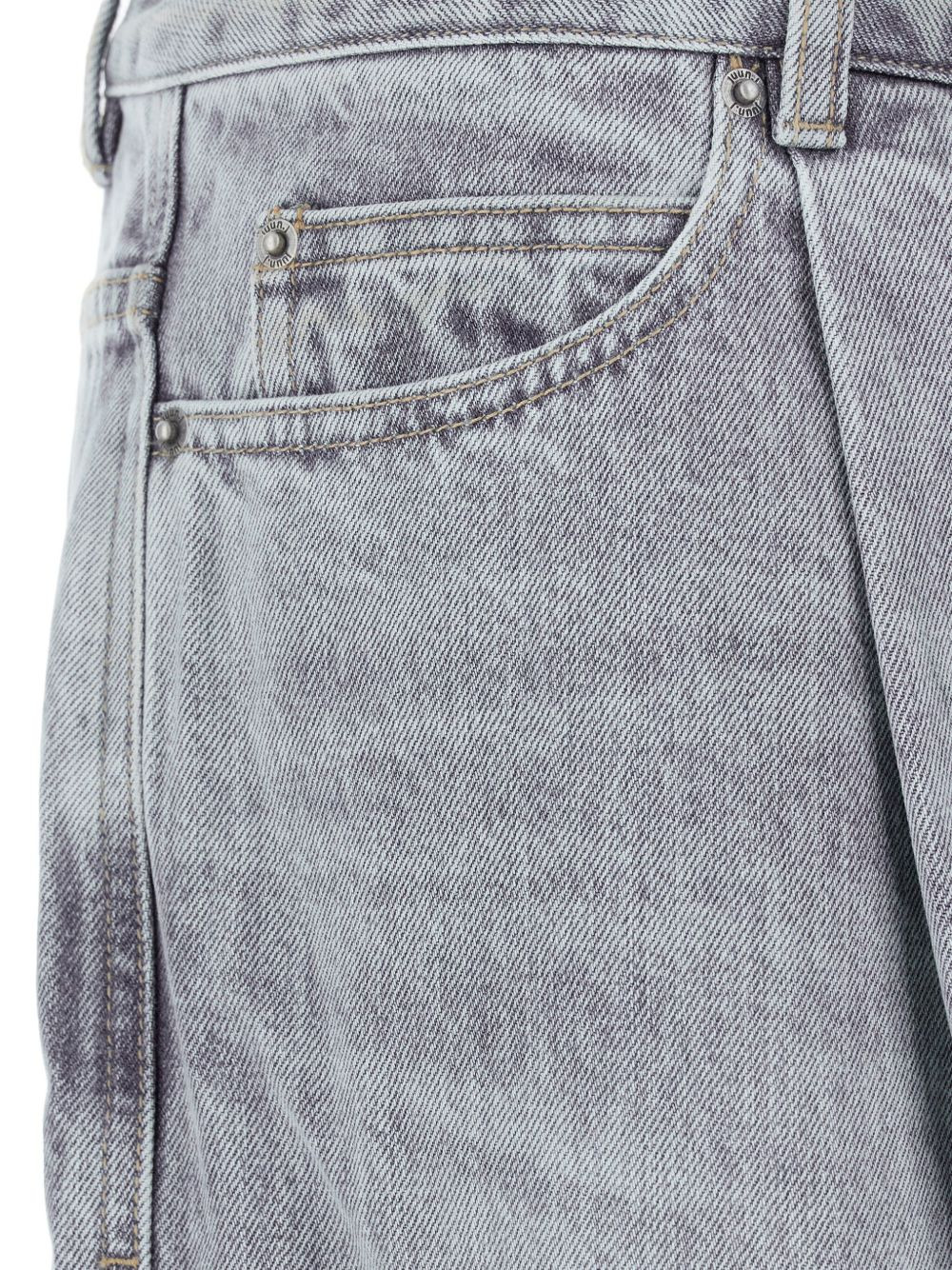 pleated five-pocket jeans - 3