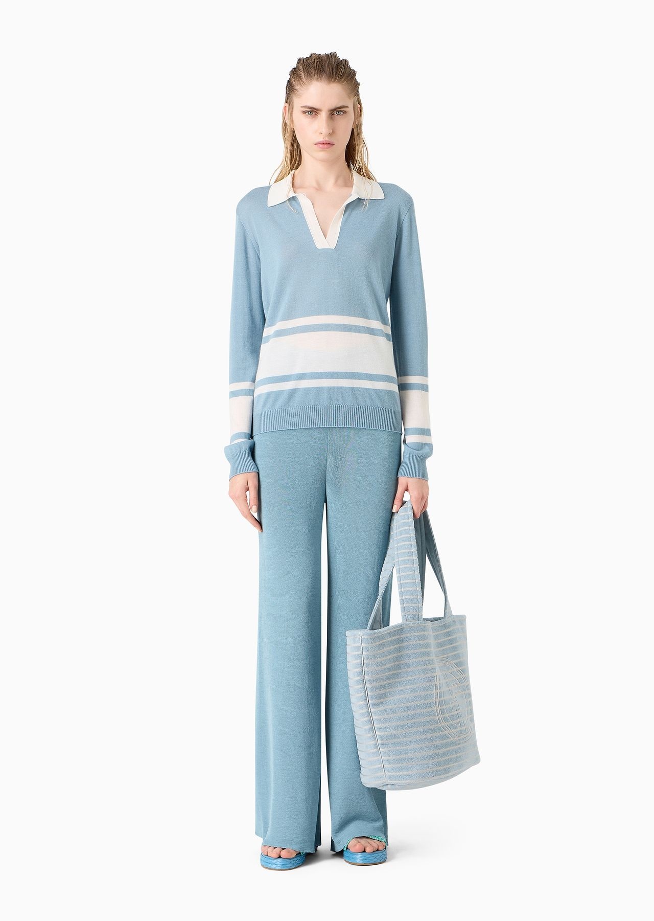 Viscose-blend knit trousers - 4