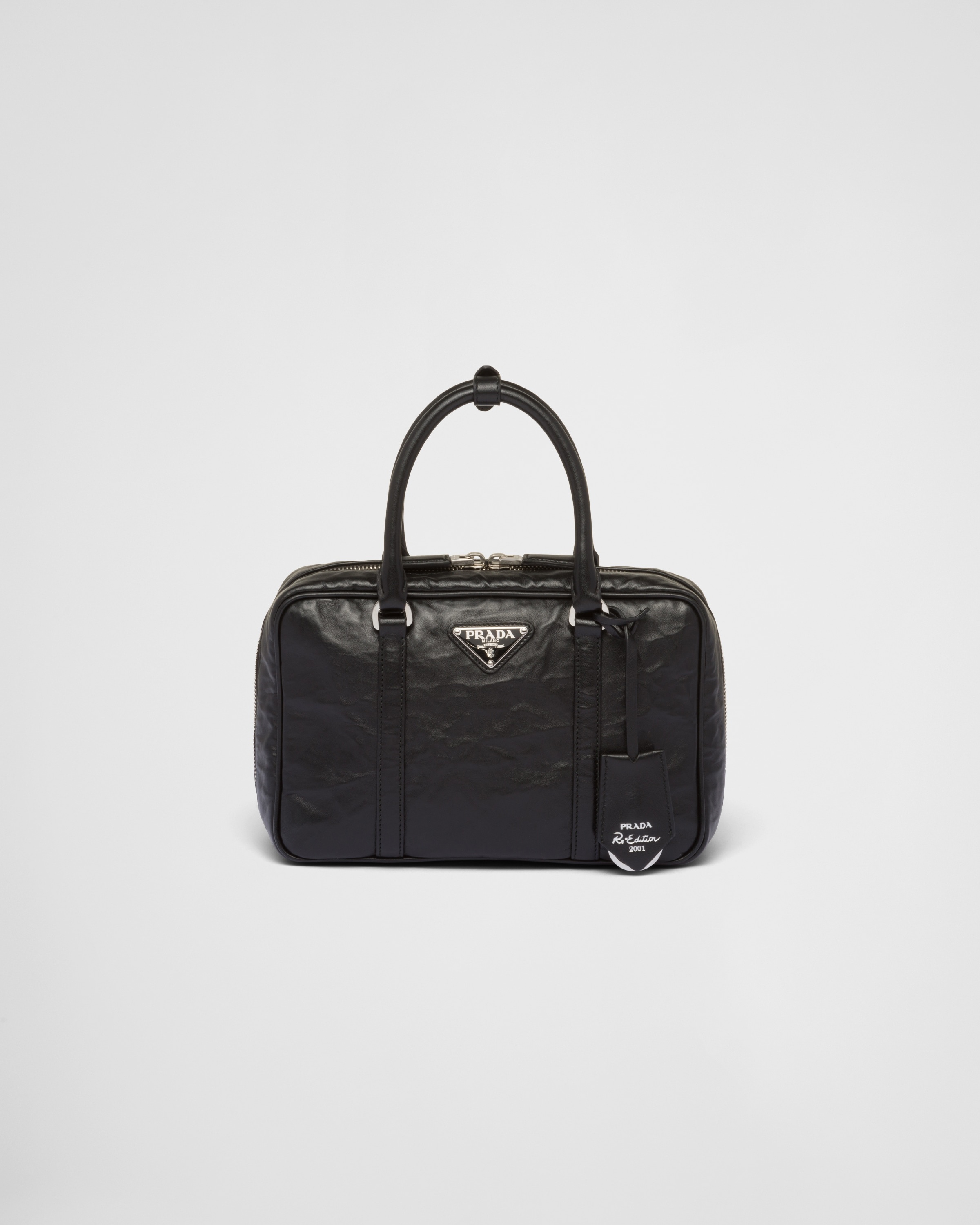 Prada Vintage Metal Handle Bag - Black Shoulder Bags, Handbags
