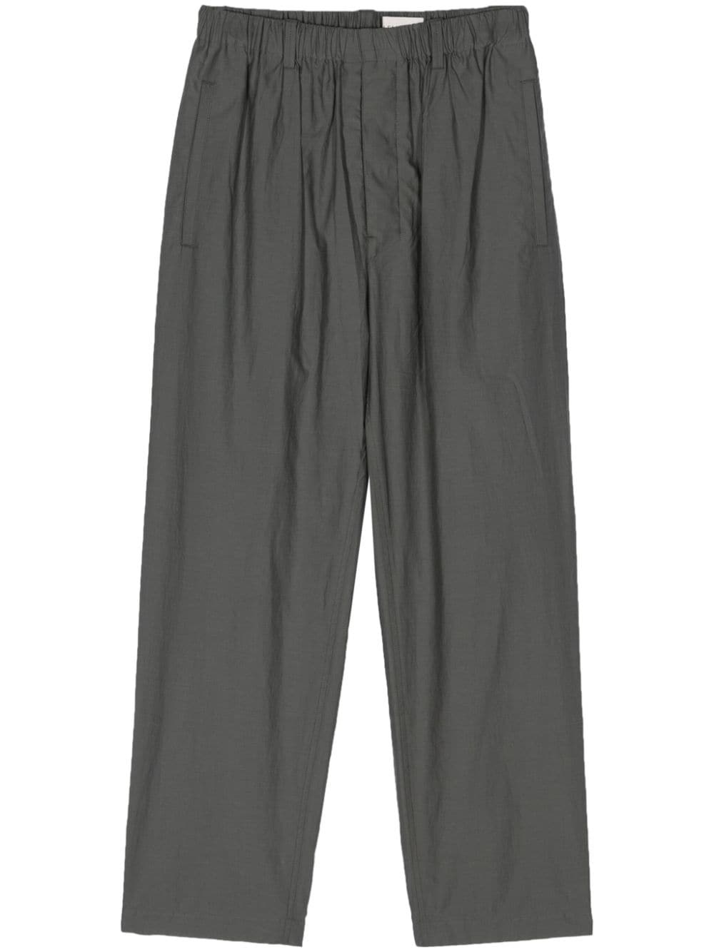 straight-leg poplin trousers - 1