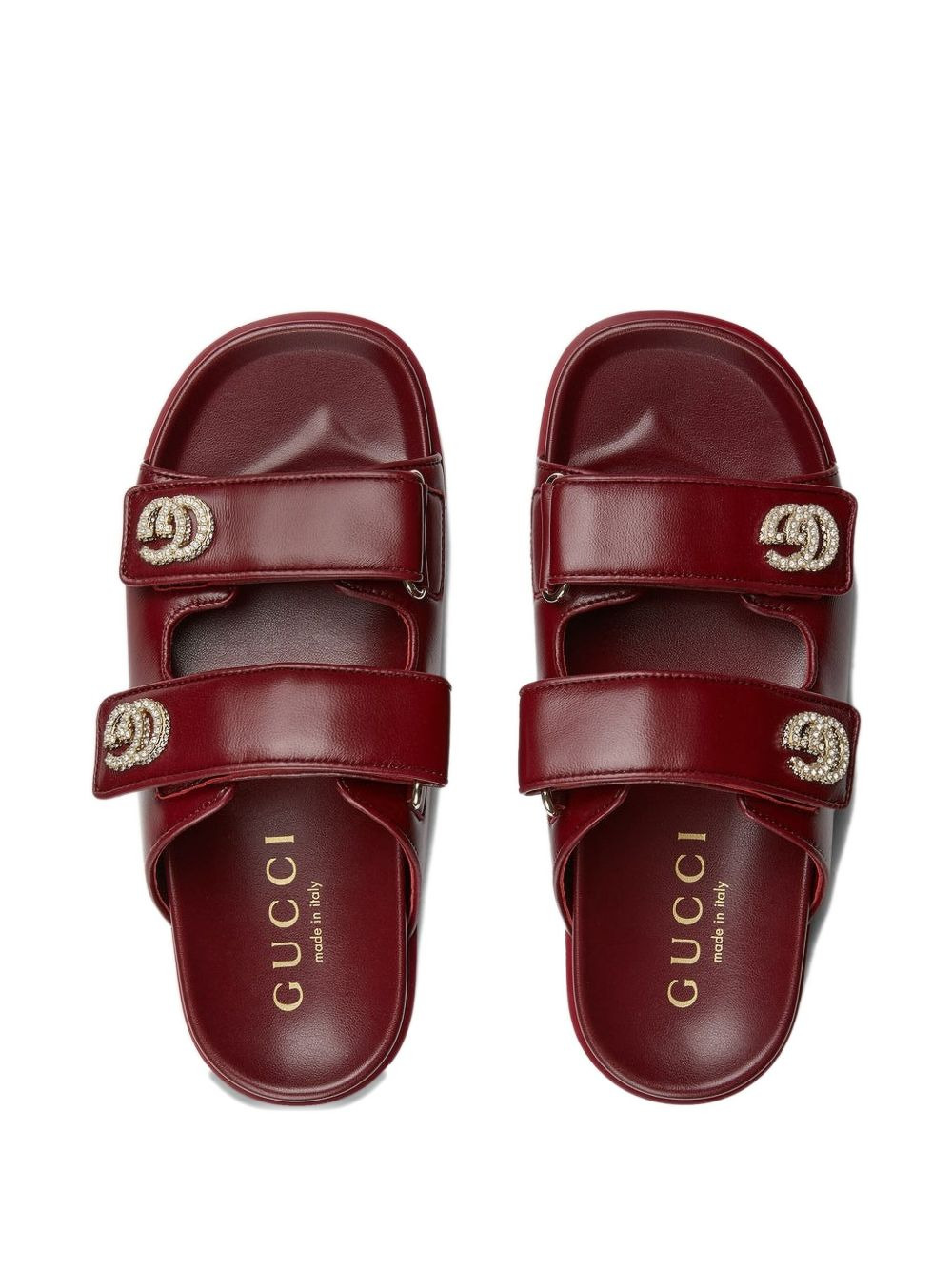 double-strap crystal-embellished sandals - 3