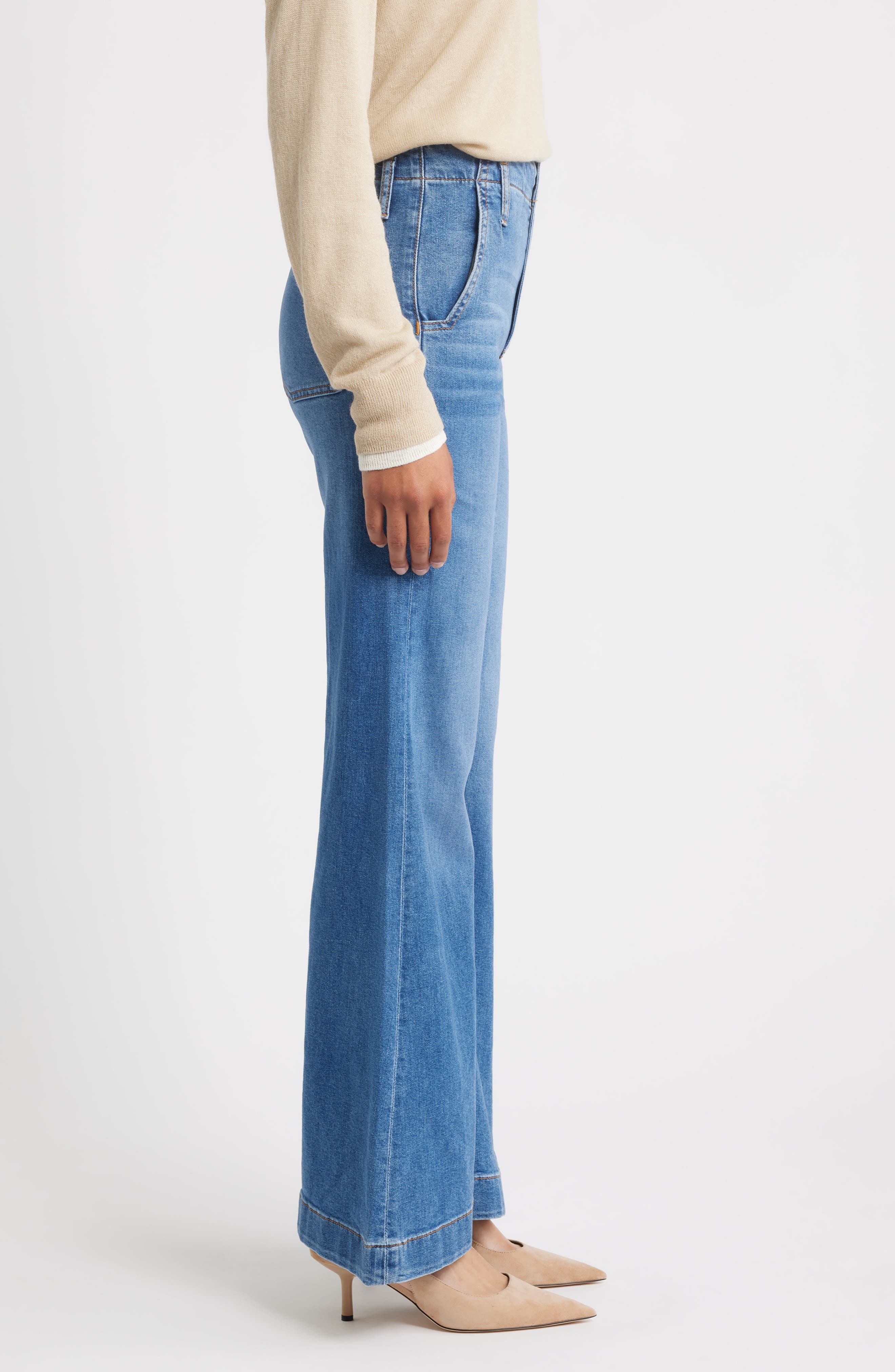 BOSS Rosalya 2.0 Flare Jeans in Blue at Nordstrom - 3