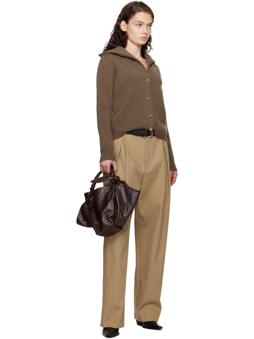 Brown Foulard Bag - 4