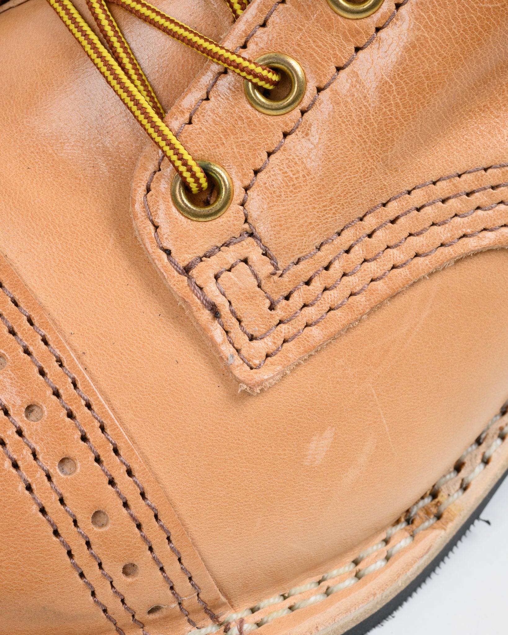 IRON HEART INT'L X WESCO® 7" TOE CAP BOOT - THE "GUILDSMAN" - NATURAL HORSEHIDE - 9