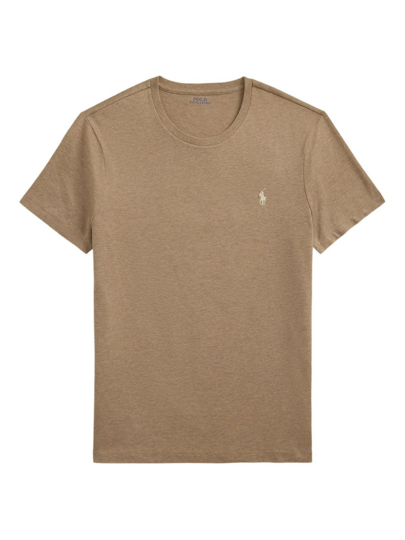 logo-embroidered cotton T-shirt 1