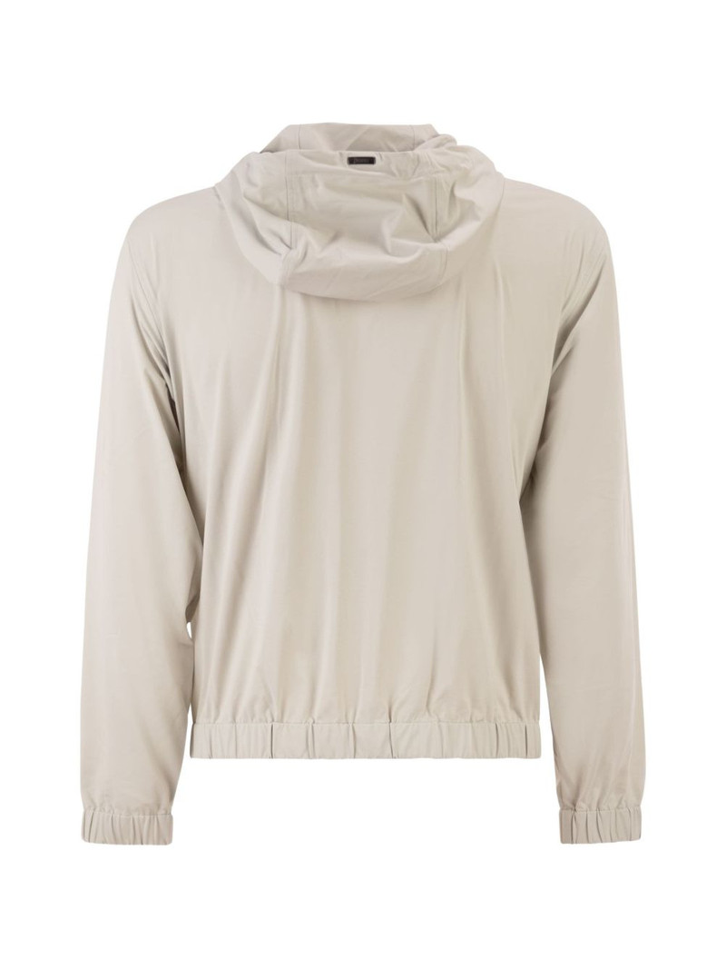 Herno elasticated-waist hooded jacket outlook