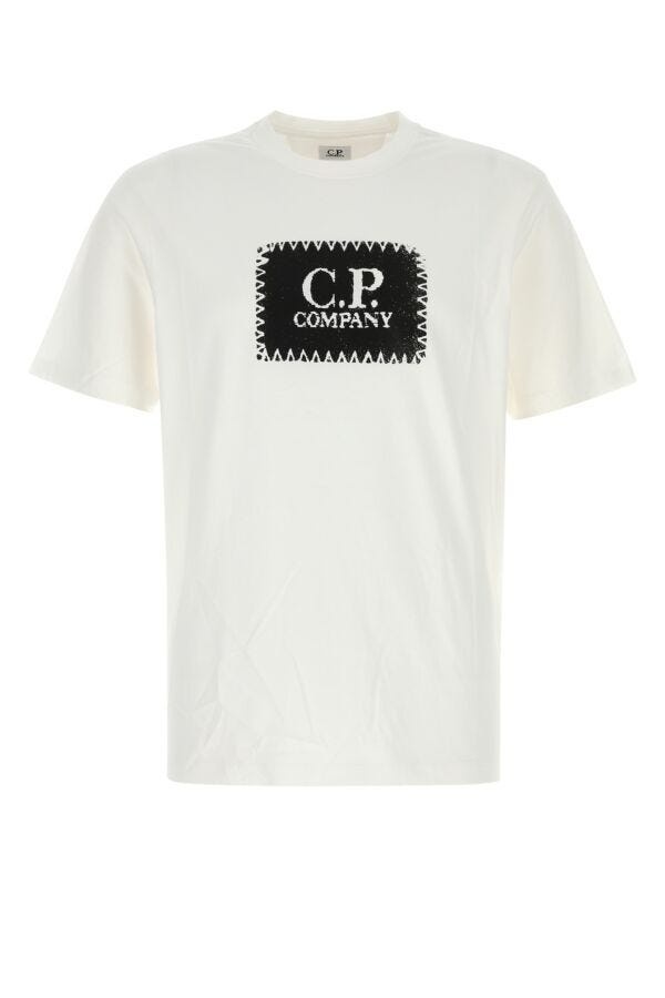 C.P. Company Man White Cotton T-Shirt - 1