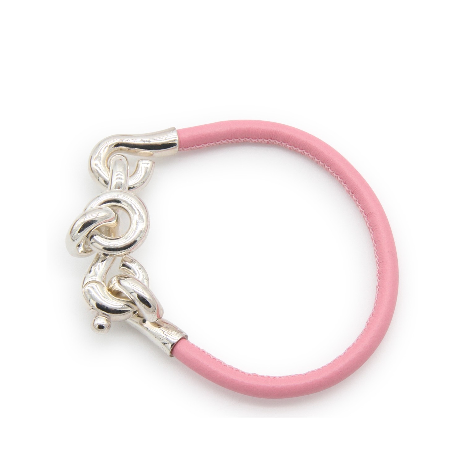 RIBBON LEATHER LOOP BRACELET - 1