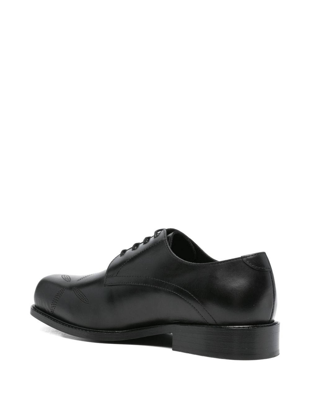 slashed square toe derby shoes - 3