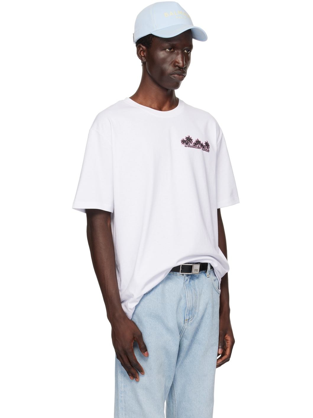 White 'Club Balmain' T-Shirt - 2