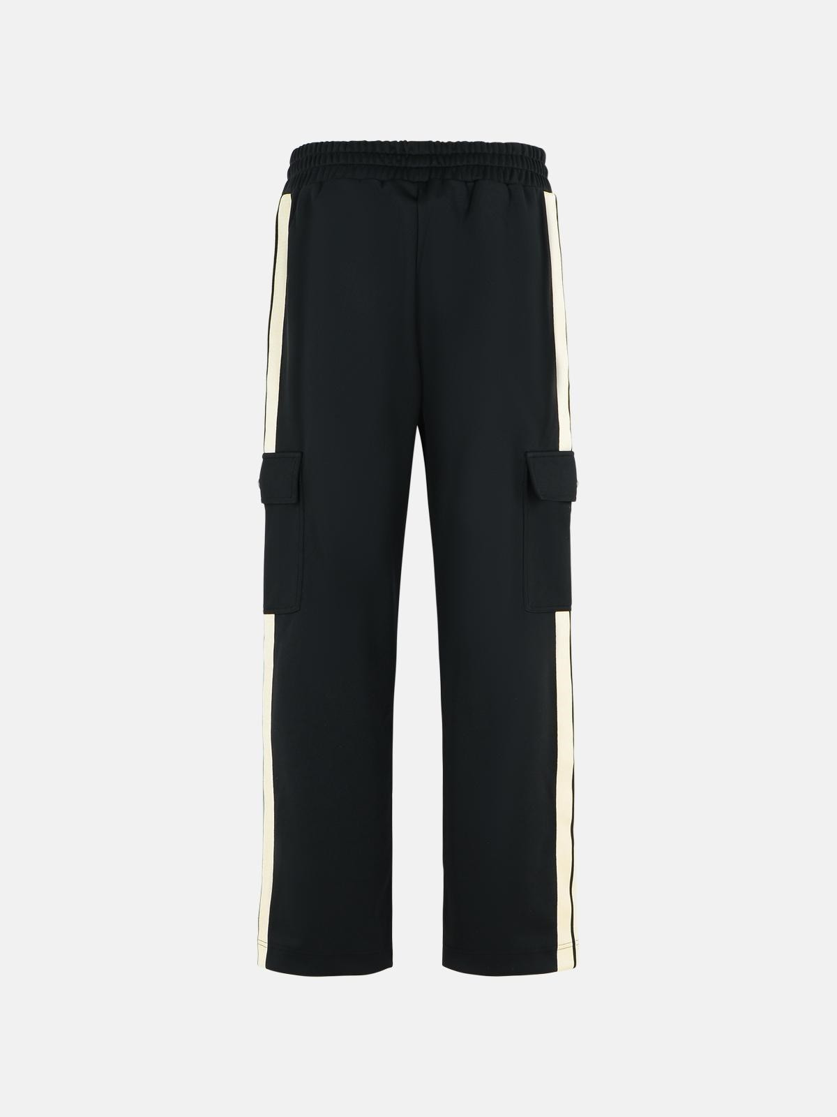 TRACK CARGO' BLACK POLYESTER PANTS - 3