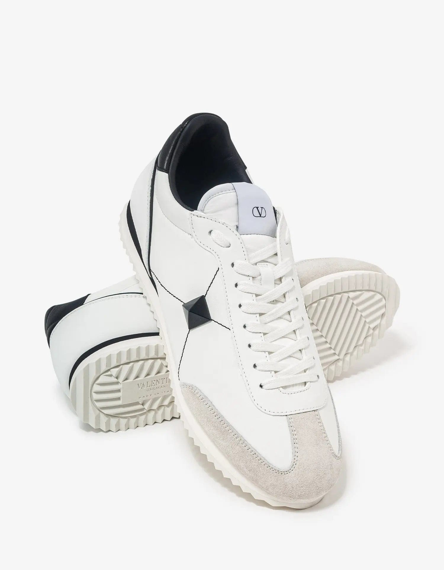 Valentino White Stud Around Trainers - 7