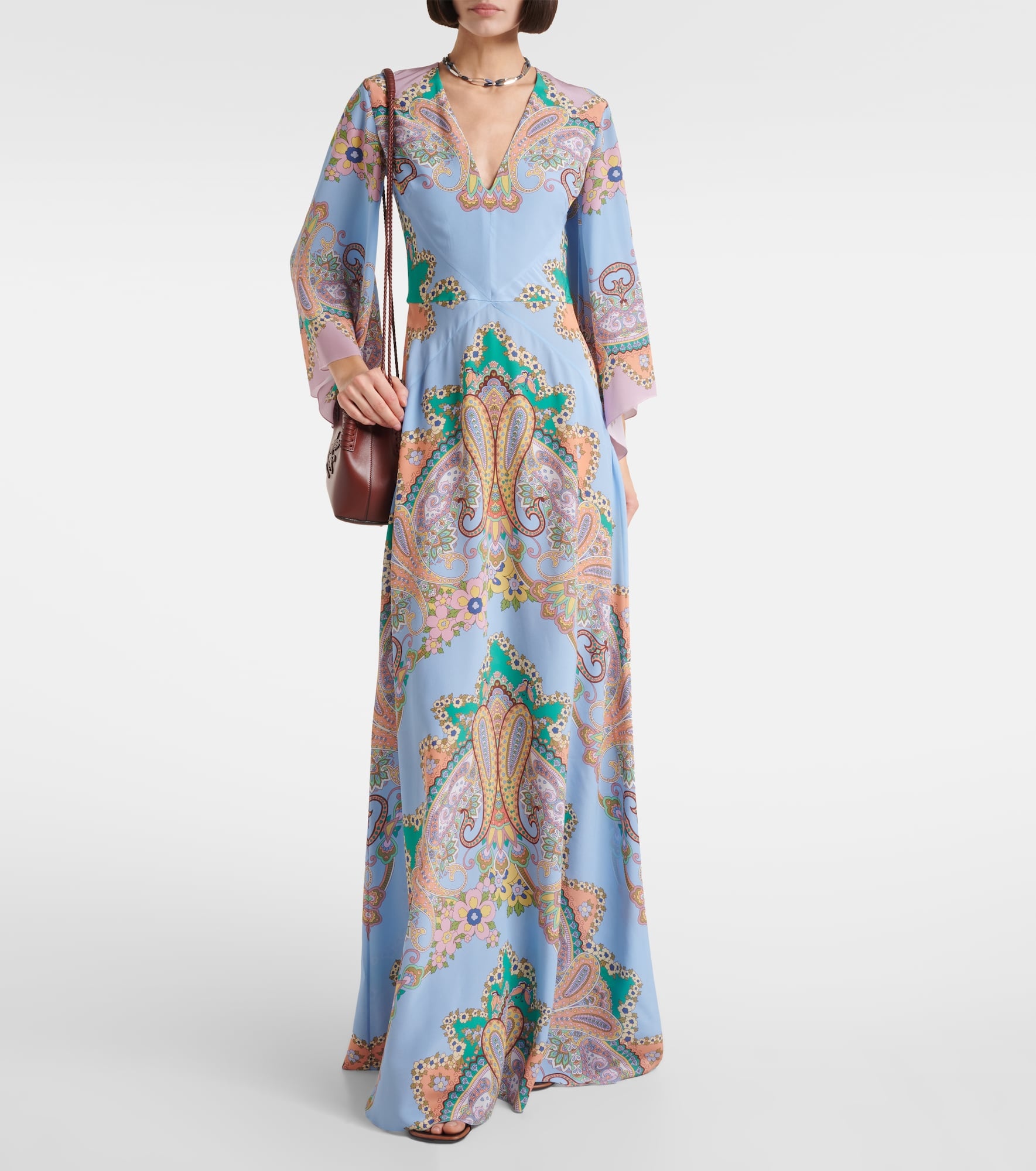 Paisley silk maxi dress - 2