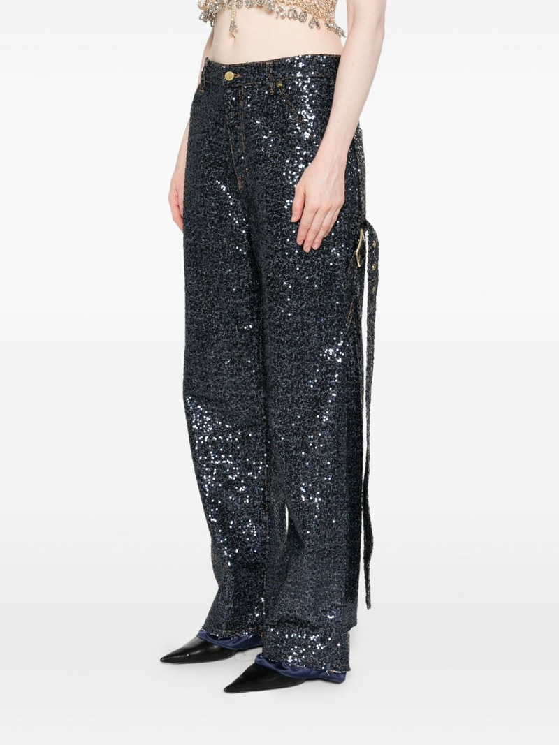 sequin-embellished jeans 3