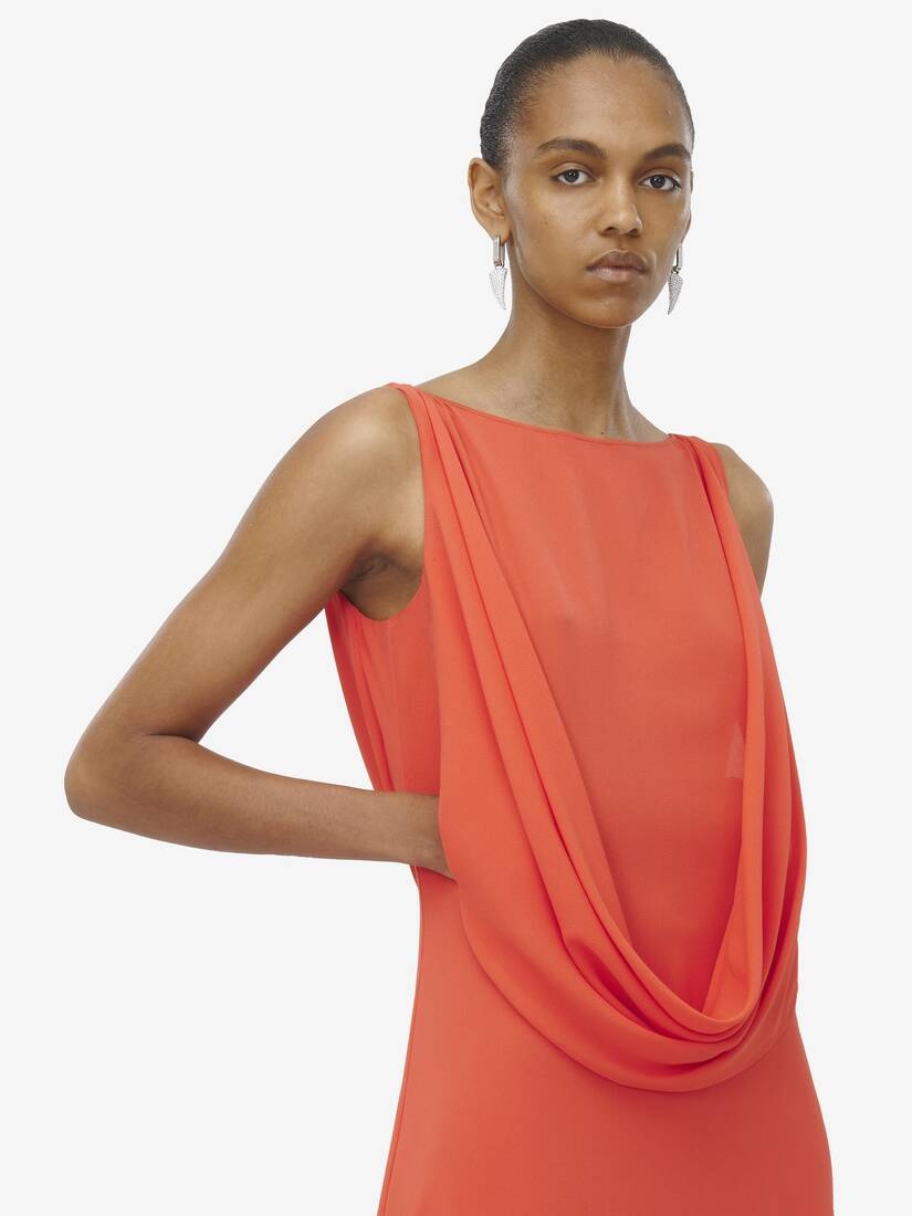 Draped Midi Dress - 5