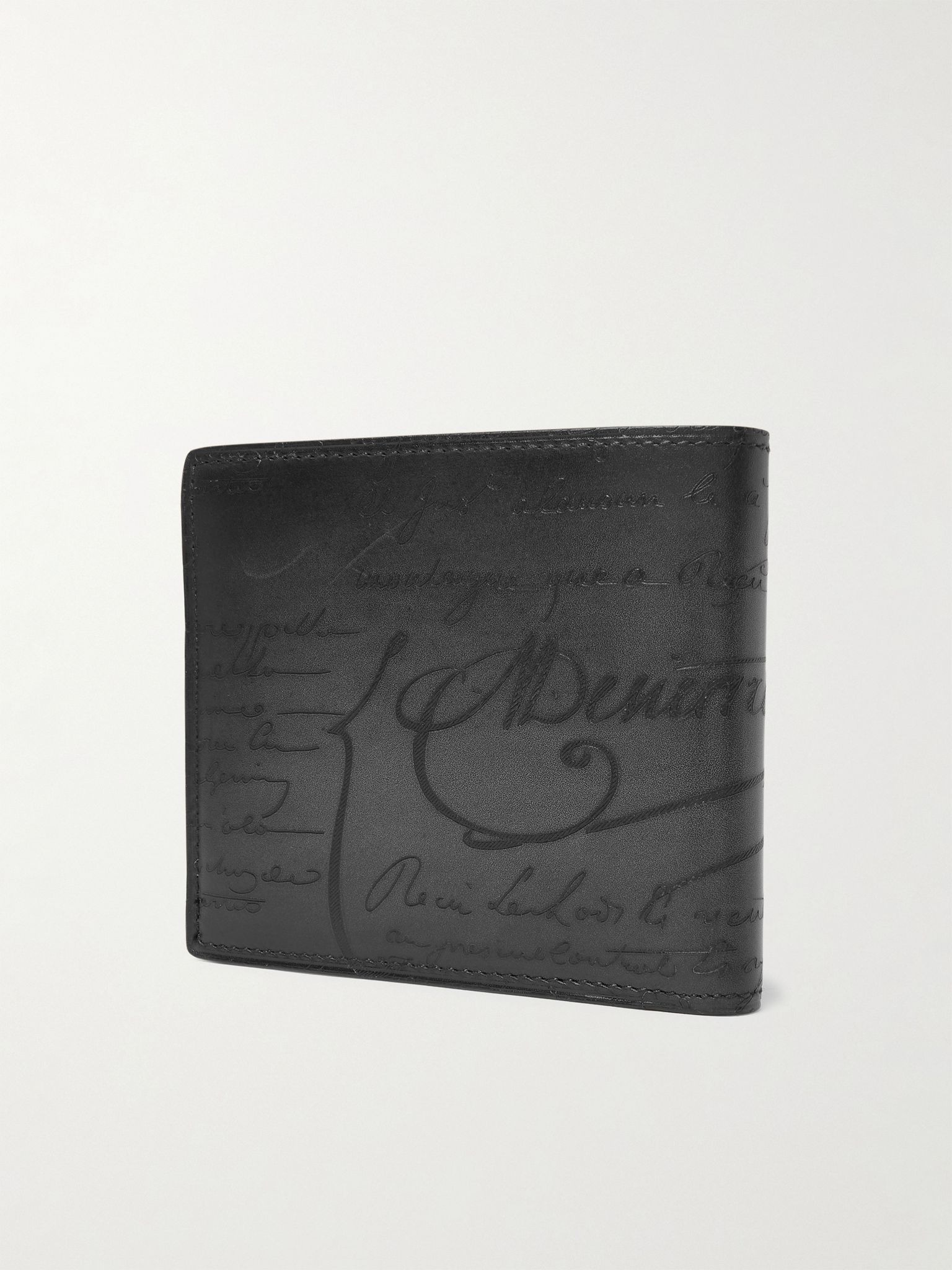 Scritto Leather Billfold Wallet Black - 2