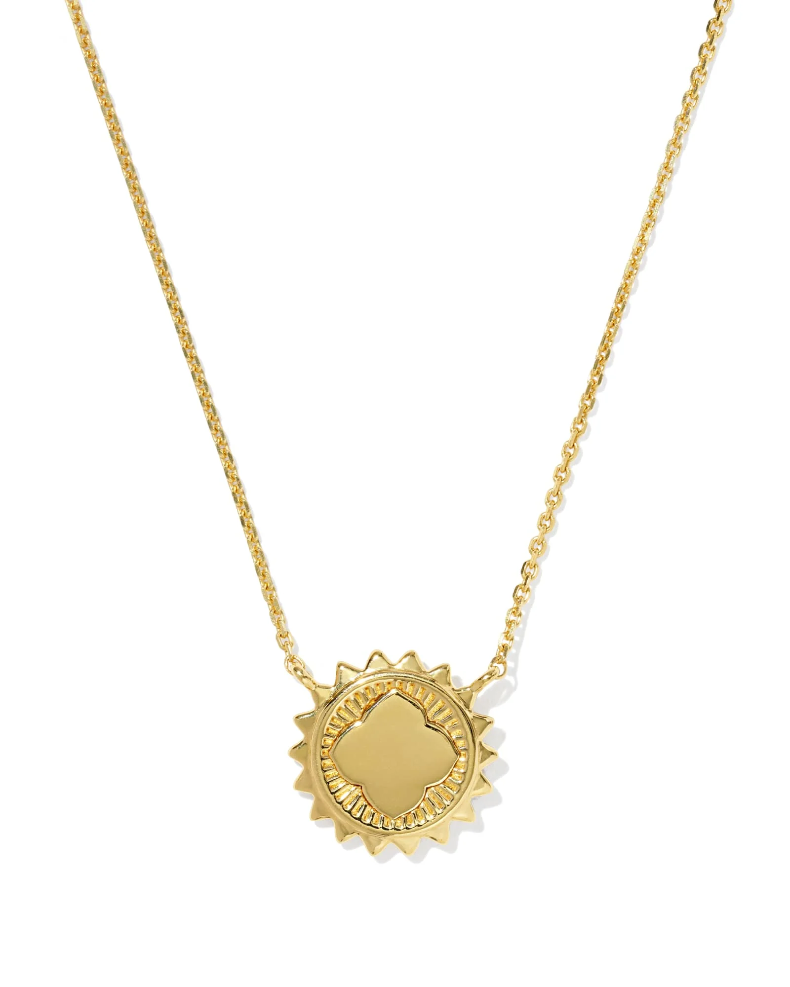 Dira Sun 18k Gold Vermeil Metal Short Pendant Necklace - 1
