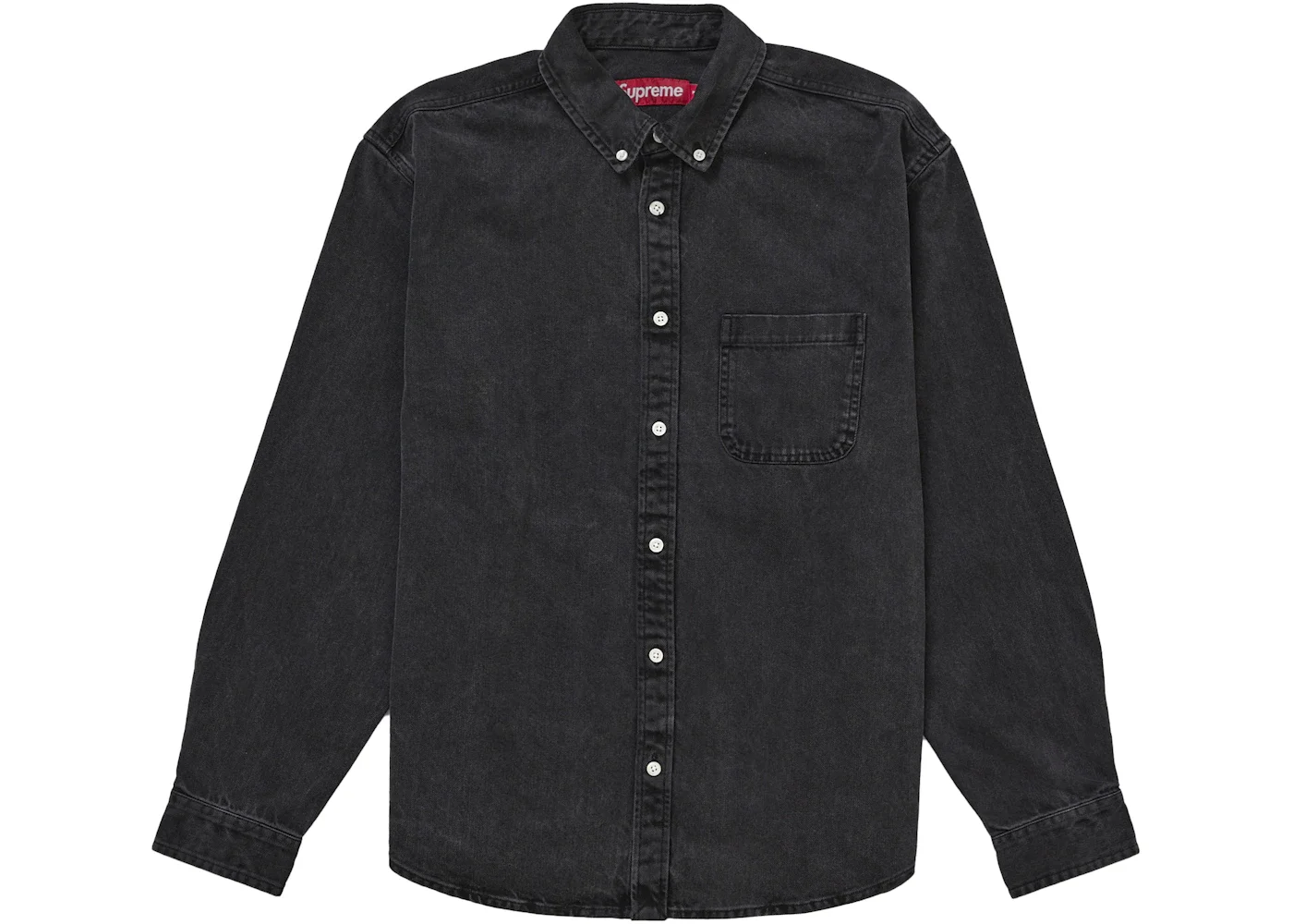 Supreme Applique Denim Shirt Black - 1