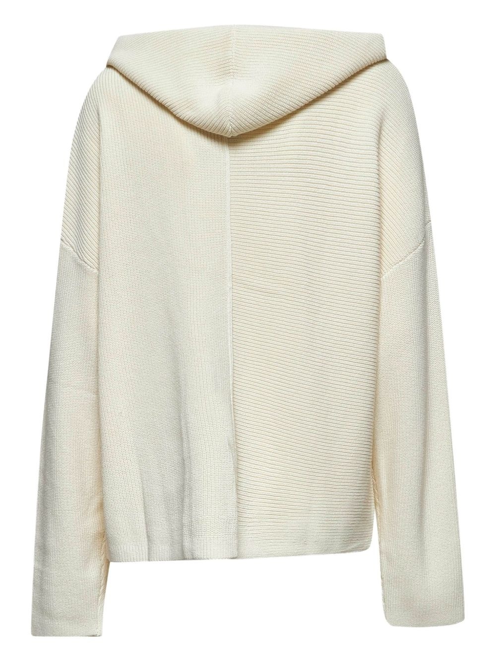 ribbed-knit hooded sweater - 2