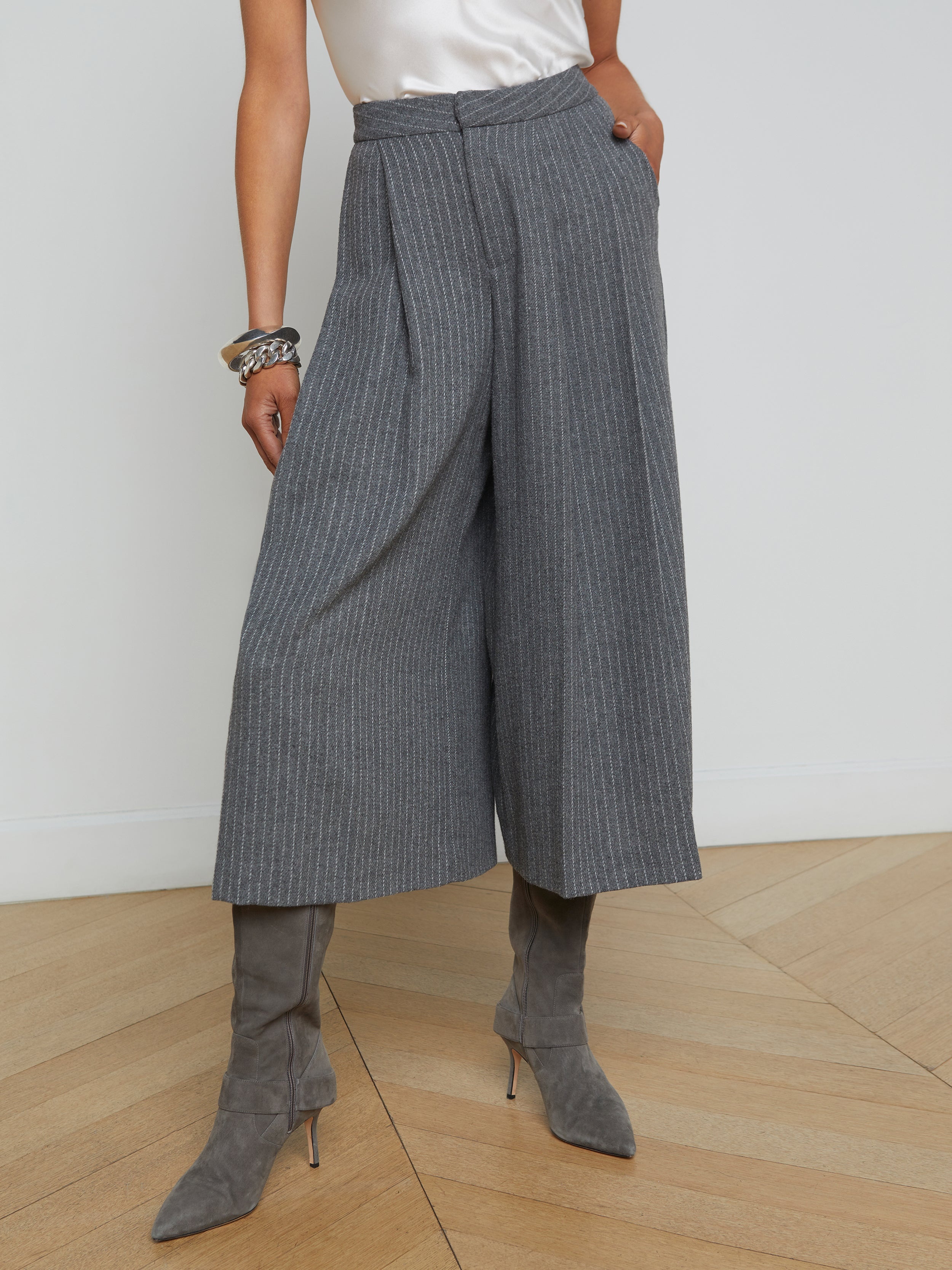 Mahalia Pinstriped Culotte - 3