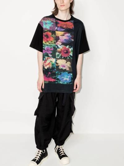 Yohji Yamamoto floral-print short-sleeved T-shirt outlook