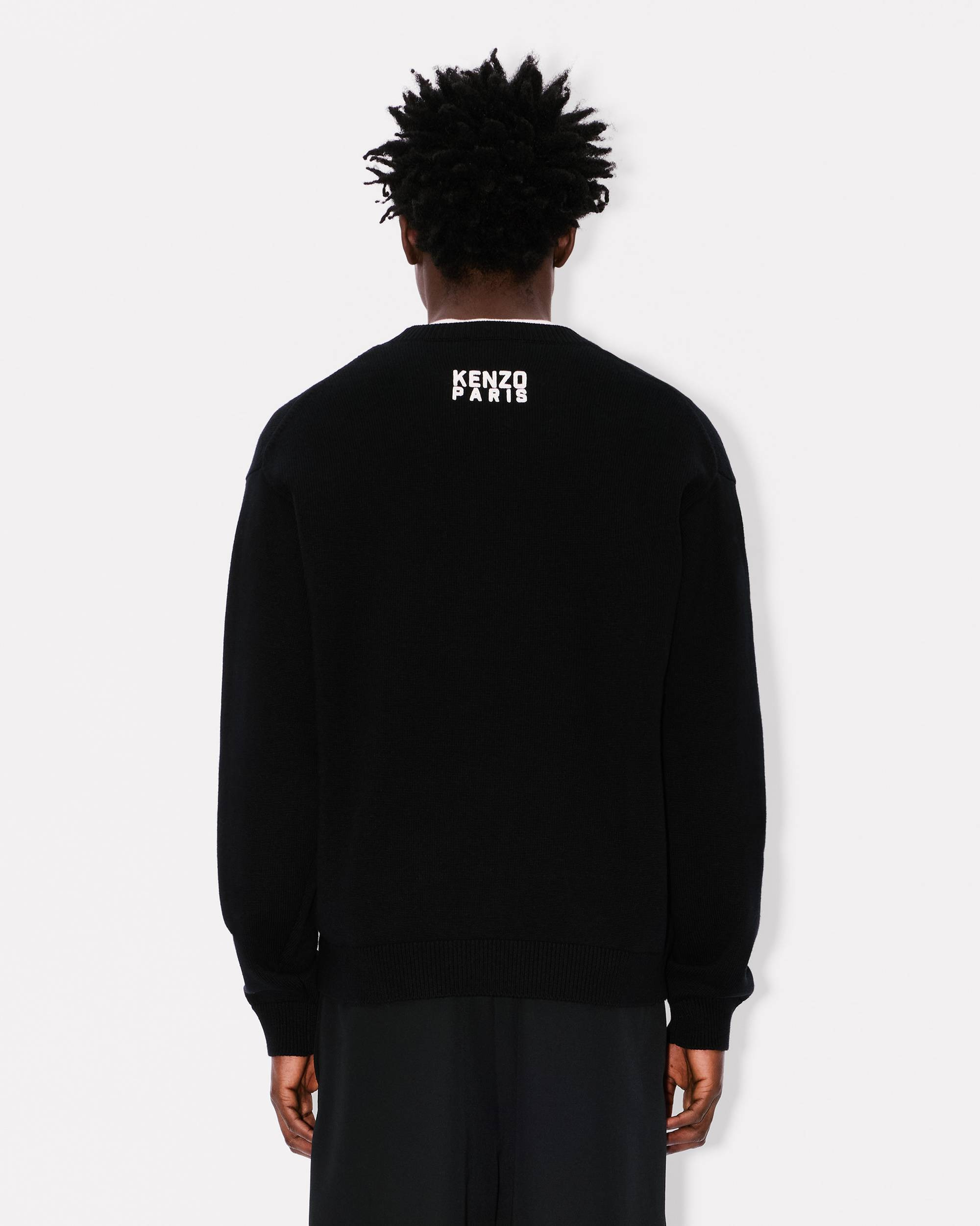 'KENZO Happy Tiger' embroidered jumper in cotton and Merino wool - 4