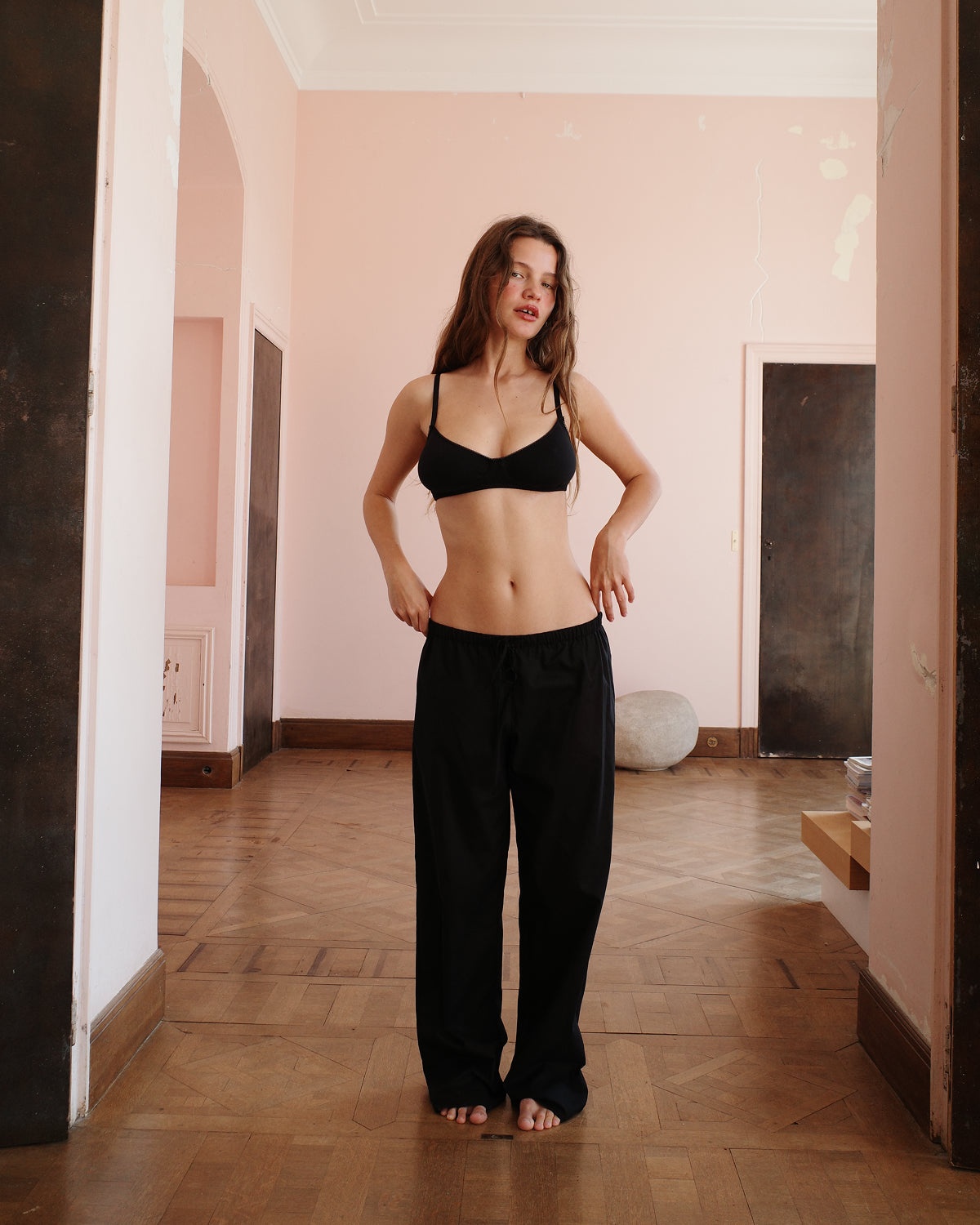 The Pant: Cotton Voile Black - 2