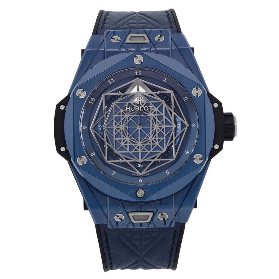 Pre-owned Hublot Big Bang Sang Bleu Blue Dial Men's Watch 415.EX.7179.VR.MXM19 - 1