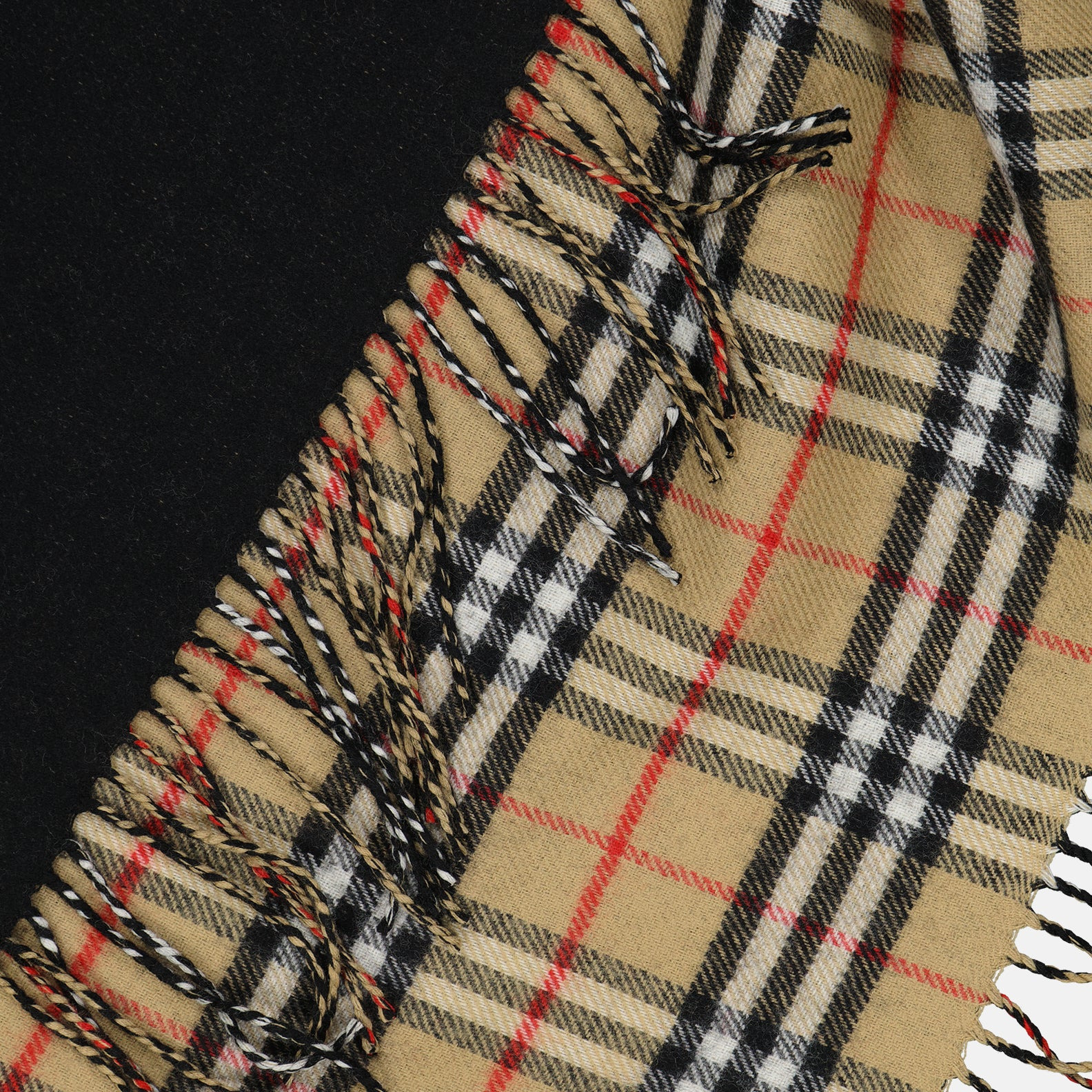 Poncho en laine noire - 5