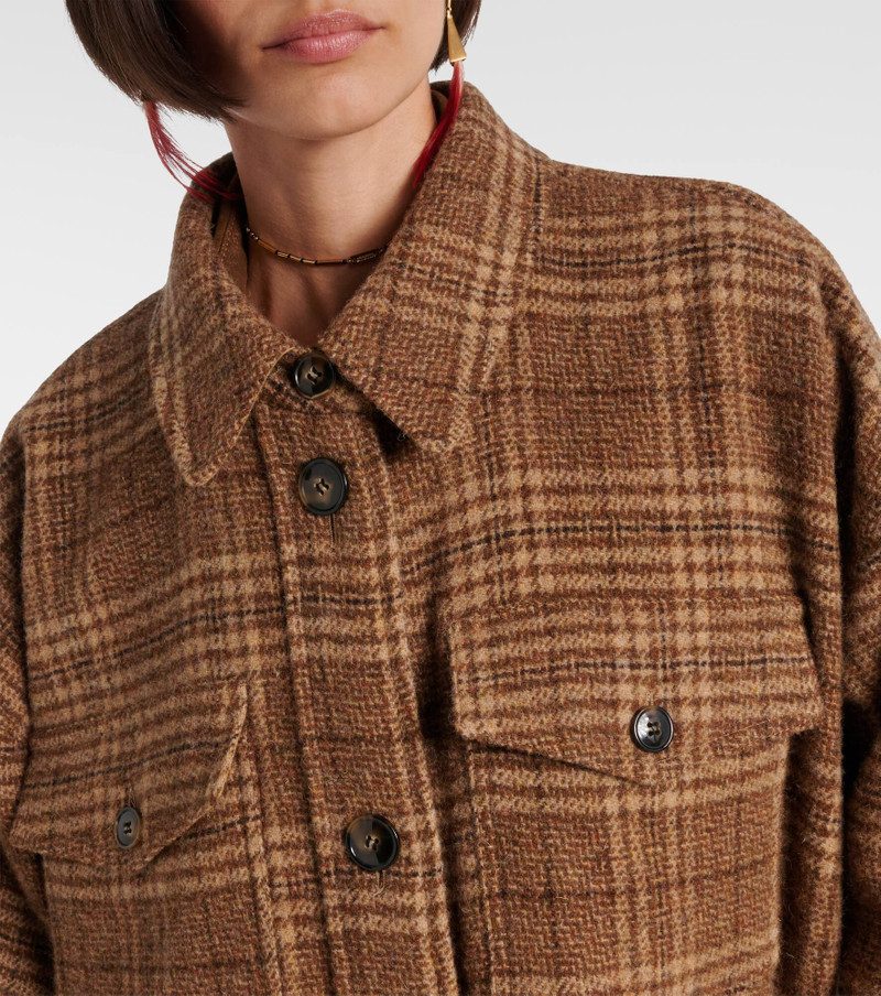 Gislene checked virgin wool coat 4