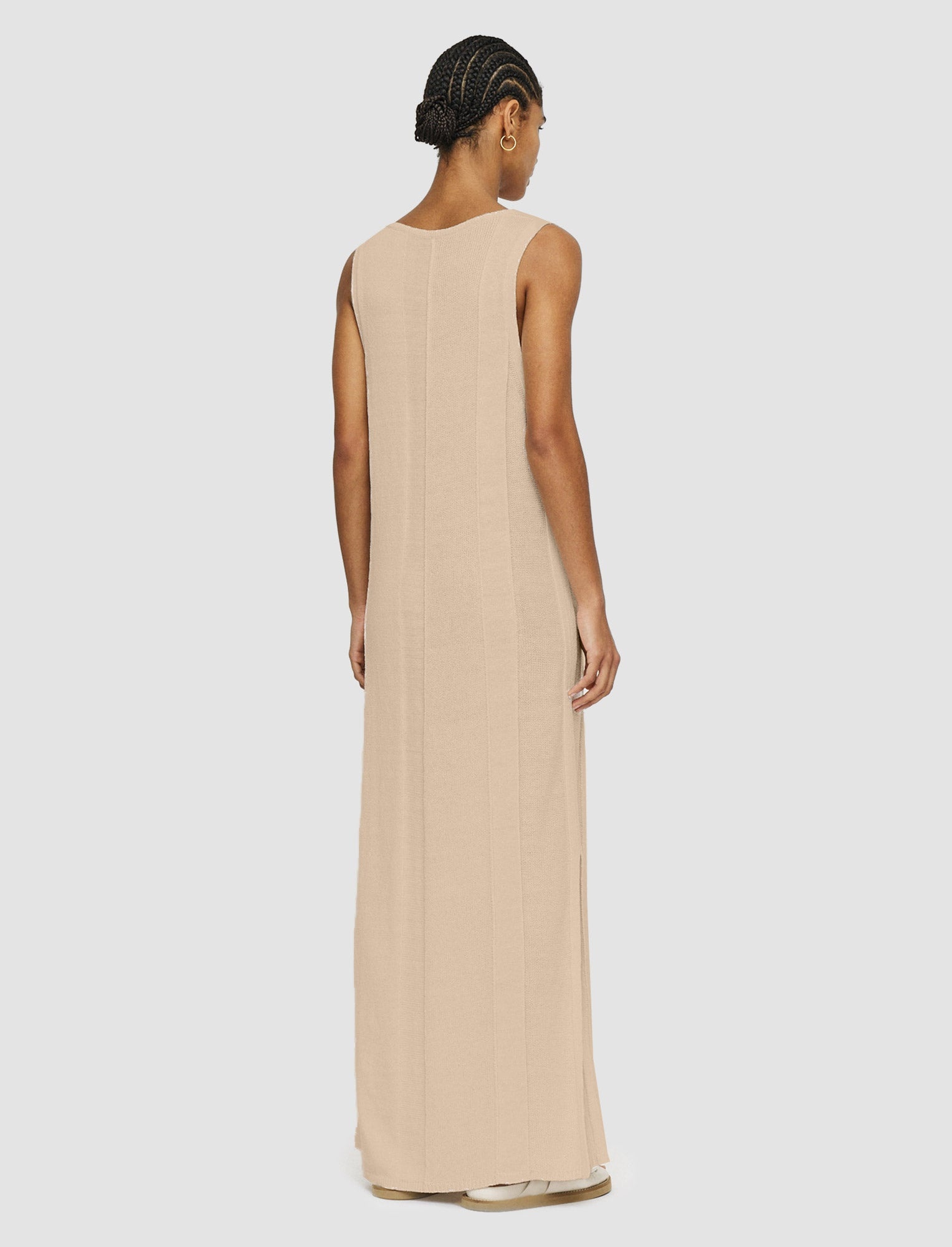 Linen Blend Knitted Long Dress - 3