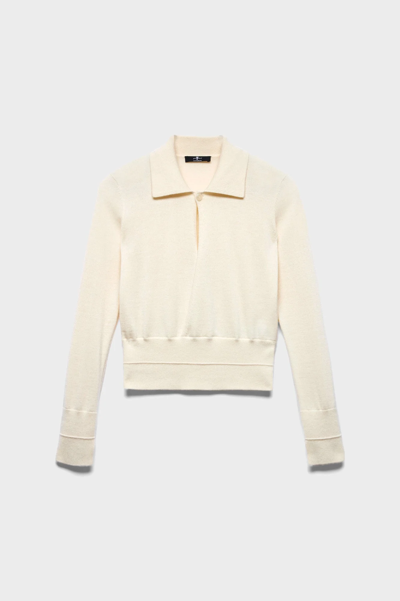 DOUBLE RIB POLO SWEATER in Cashmere - 1