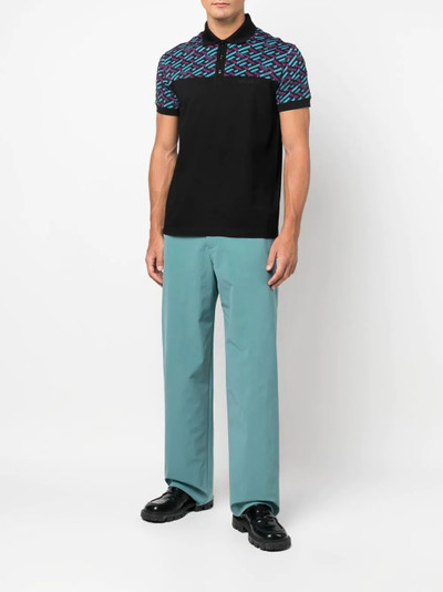 VERSACE logo-print panel detail polo shirt outlook