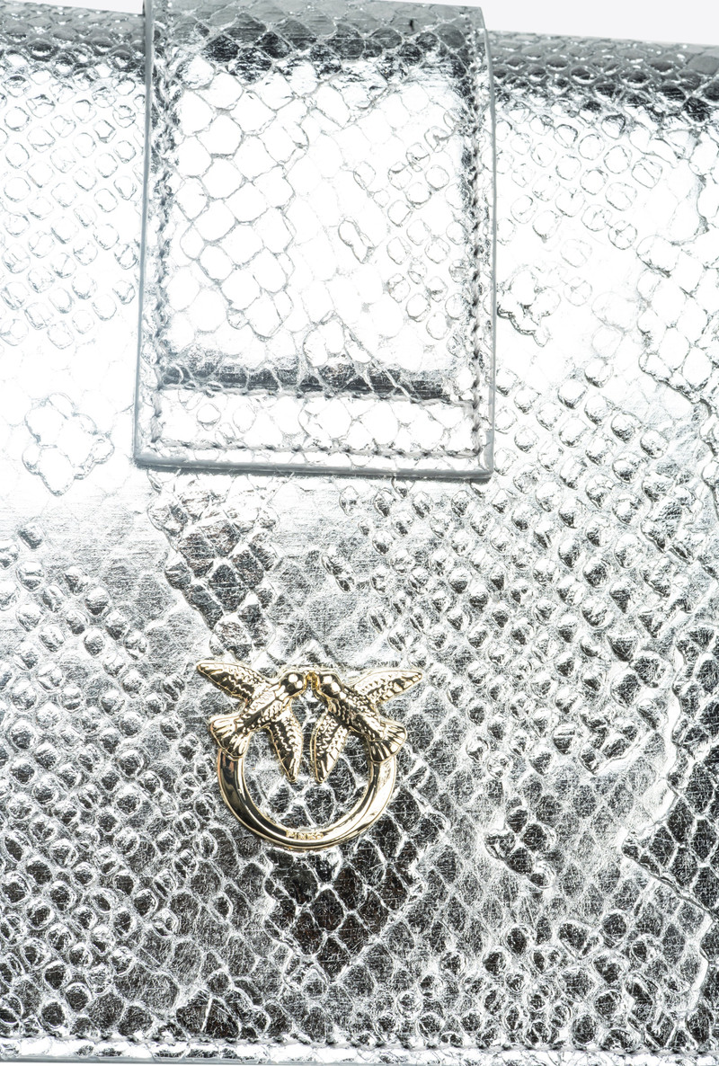 PINKO GALLERIA MINI LOVE BAG ONE IN PUNCHED REPTILE SKIN 5