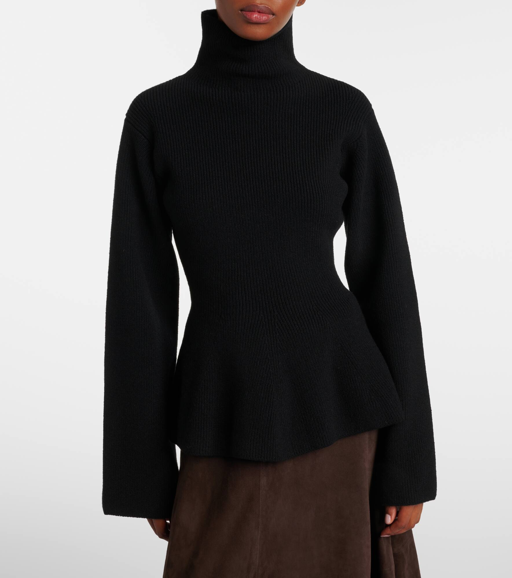 Turtleneck wool and cashmere top - 6