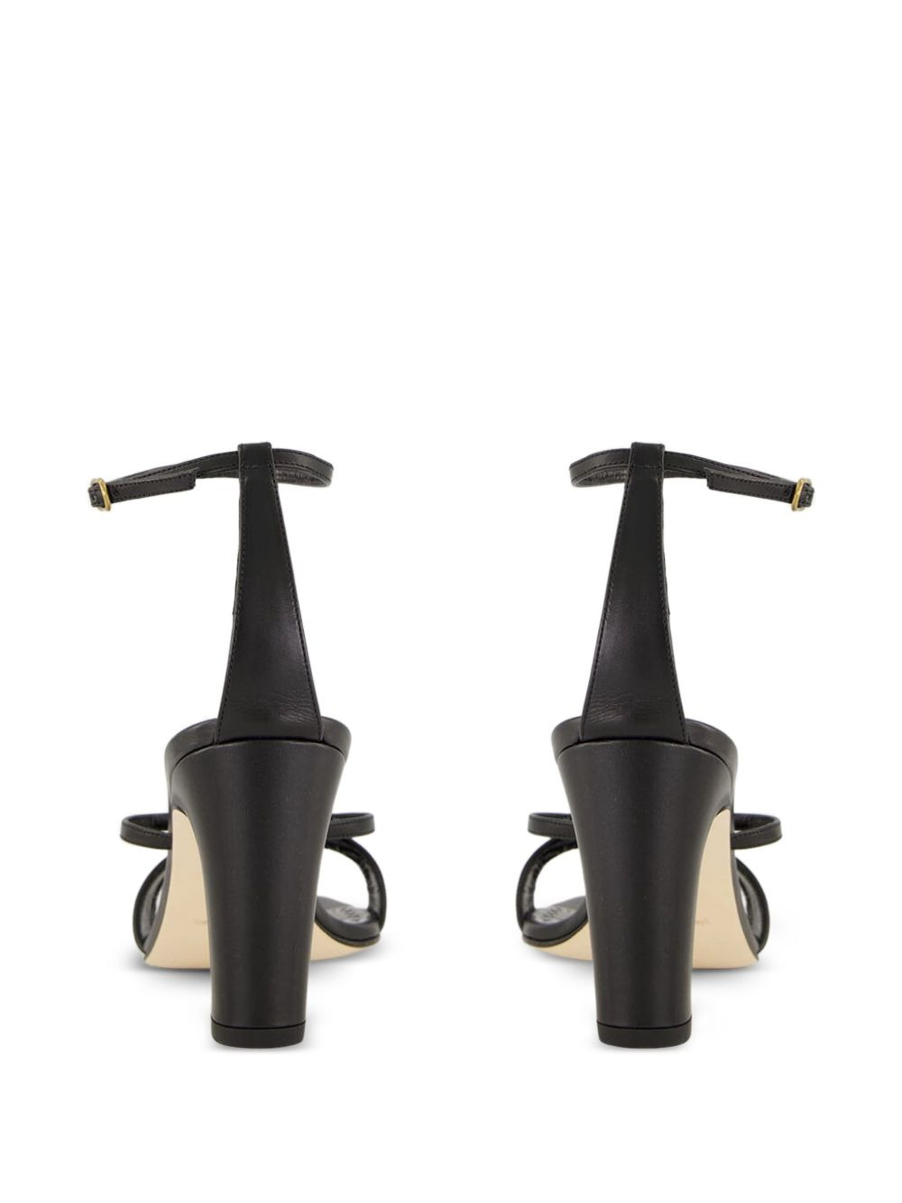 90mm leather ankle-strap ring sandals - 3
