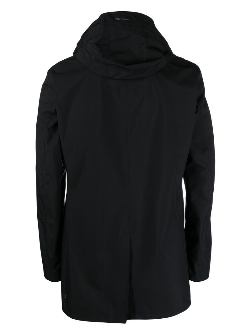 Herno hooded waterproof raincoat outlook