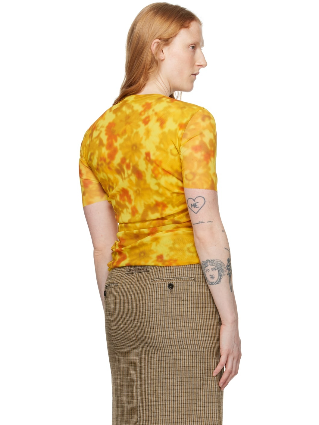 Yellow Ruched T-Shirt - 3