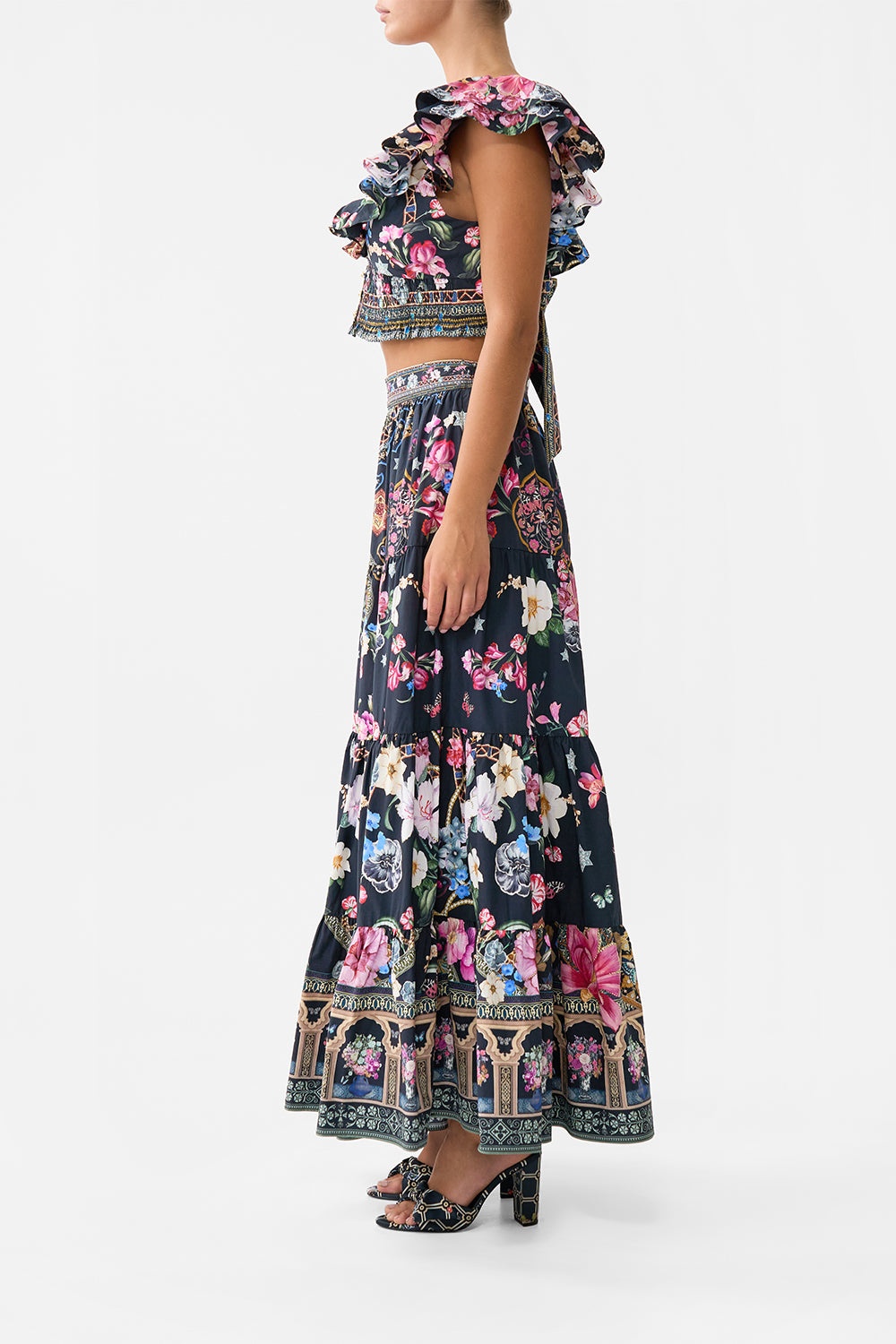 TIERED MAXI SKIRT - 4