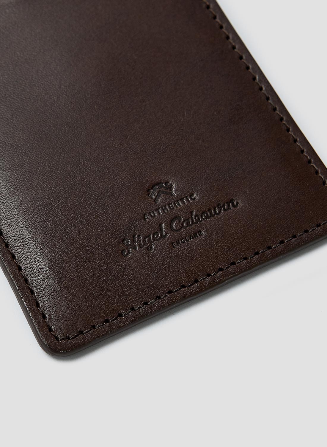 Leather Luggage Tag in Dark Brown - 2