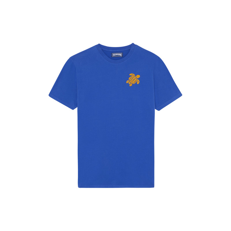 Men Organic Cotton 티셔츠 자수 거북 - 1