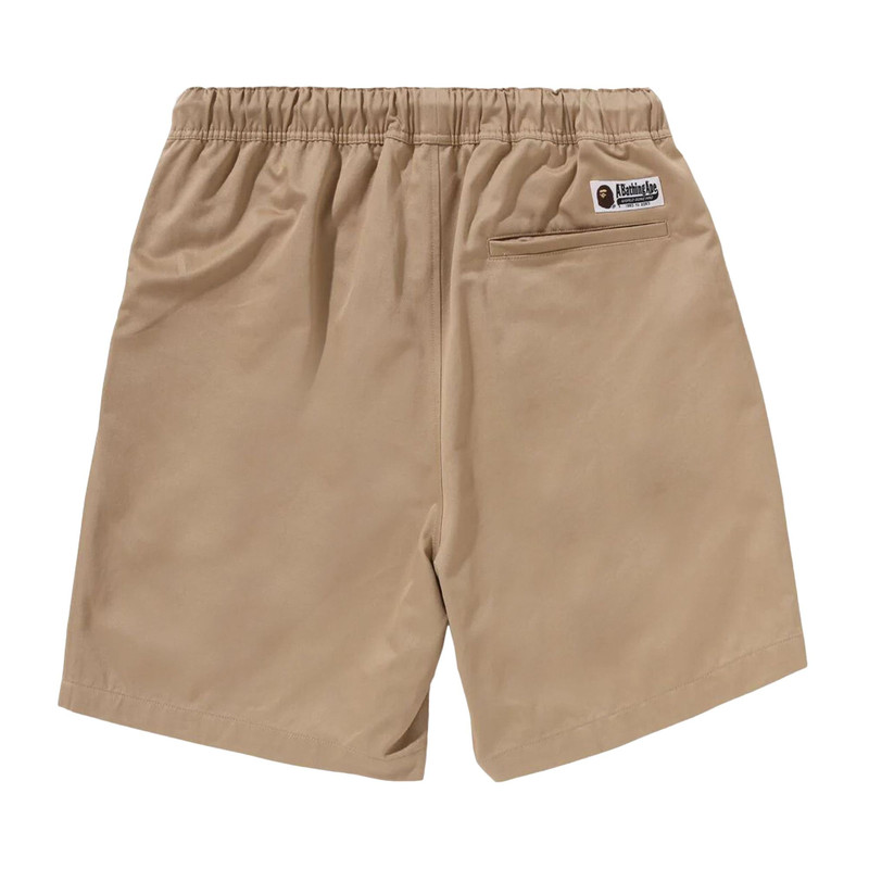 A BATHING APE® BAPE Ape Head One Point 2 Pleat Easy Chino Shorts 'Beige' outlook