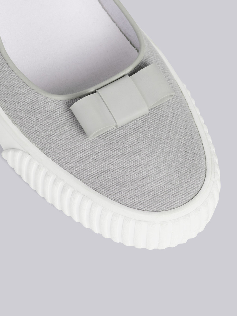 Thom Browne Medium Grey Cotton Canvas Tennis Thom John Trainer outlook