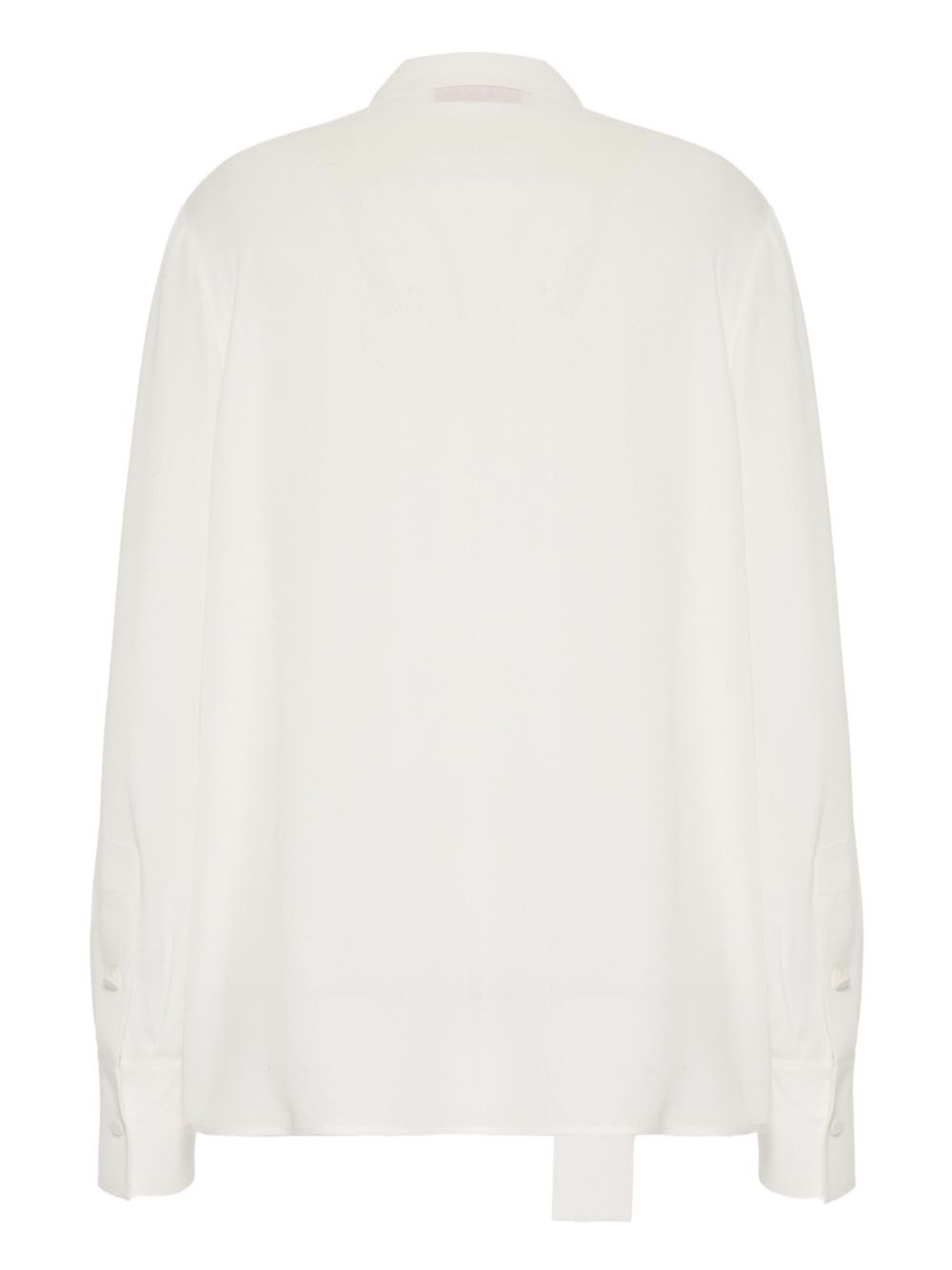 pussy-bow collar silk shirt - 2